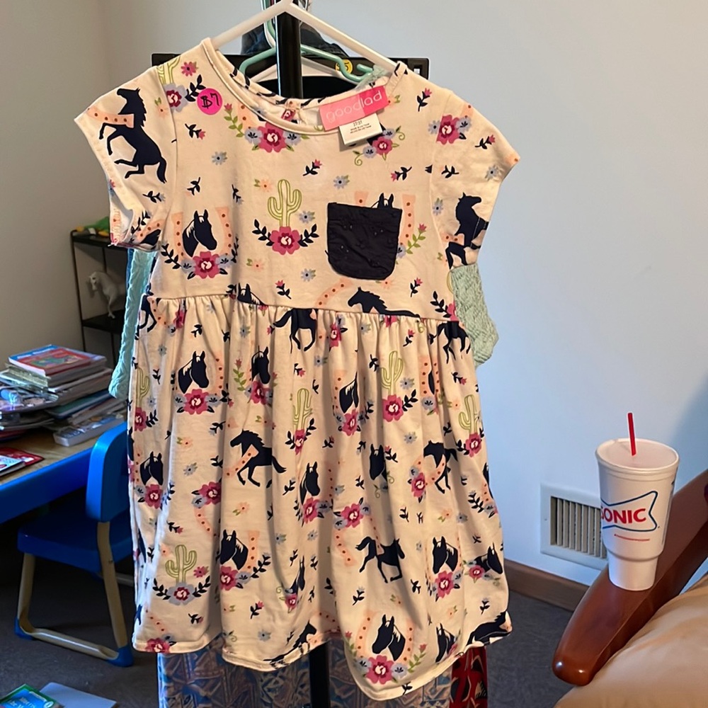 Adorable horse/cactus girls dress 3T